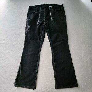 VTG Krahe Corduroy Work Pants 30.5L 35W Flare Carpenter Streetwear Black German